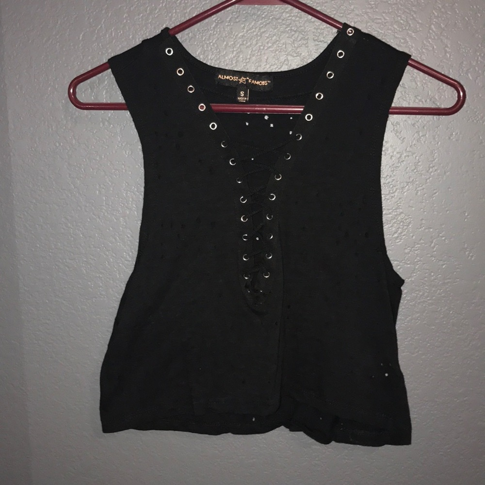 Black crop top